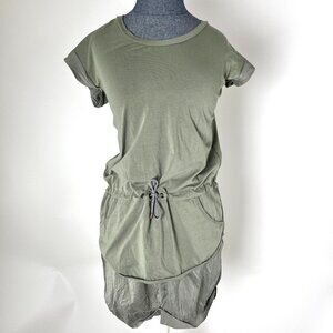 Authentic Brunello Cucinelli Green Cotton Short Sleeve Dress M